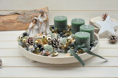 Adventný podnos, so Svätou rodinkou